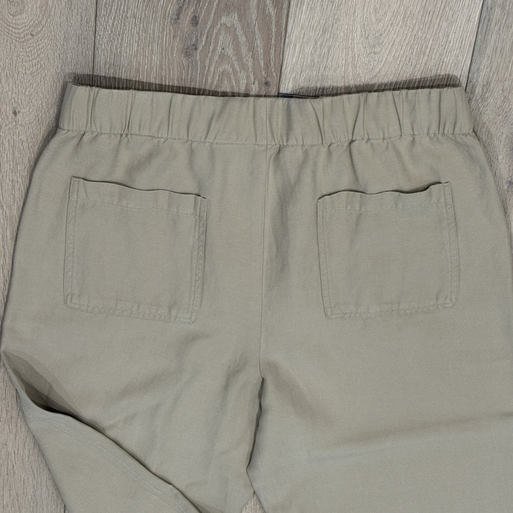 Banana Republic Brown Linen Blend Elastic Waist Pull On Pants Women's SZ L TALL - Picture 4 of 7
